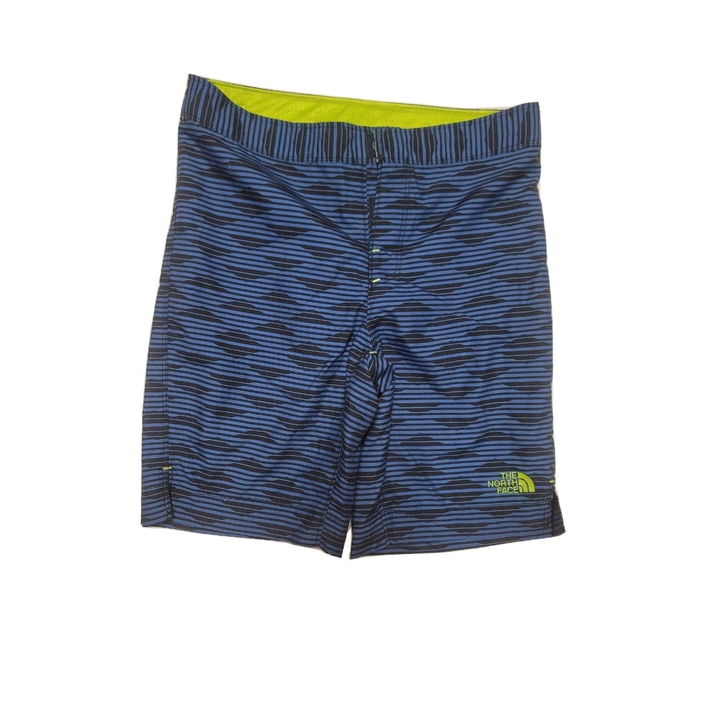 The North Face Boy's Swimming Shorts Large 14-16 Blue Black Logo